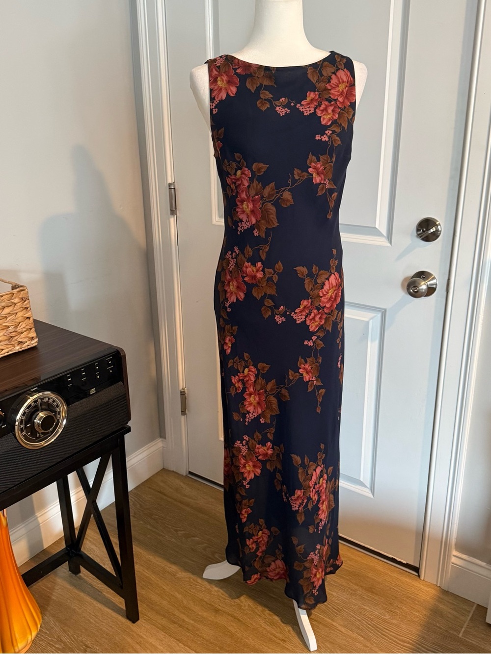 Reformation Prescott Navy Lyric Floral Maxi Dress wedding guest dress - Picture 4 of 16